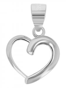 Adeliás Женский кулон - Сердце. Кулон в форме сердца из серебра 925 пробы