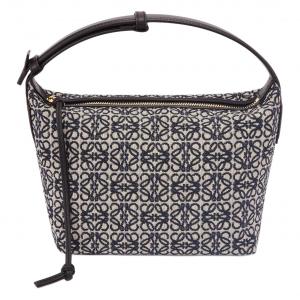 LOEWE Сумка Cubi Bag Small Anagram Jacquard Navy/Black