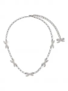 Ожерелье с бантом Self-Portrait, серебристый