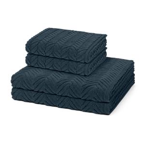 Набор полотенец TERRY SET Sensual Skin 4 предмета Ross, темно-синий