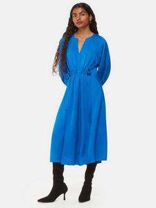 Миниатюрное атласное платье molly с рюшами Whistles, синий