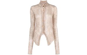 Acne Studios Женский облегающий свитер FW21, бежевый