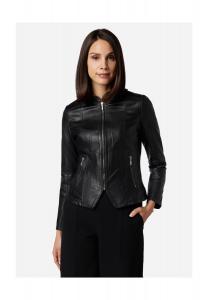 Женская кожаная куртка Abigale классического фасона из маслянисто-мягкой кожи ягненка RICANO, черный