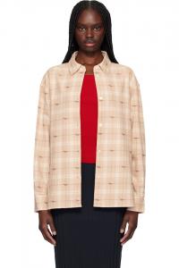 Светлая рубашка-оверсайз Maison Kitsuné, мультиколор