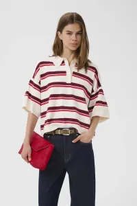 Рубашка-Поло taia Gestuz, Egret/Cabernet/Poinsettia