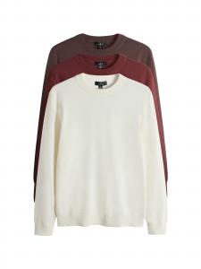 The Set Свитер в цветах кремовый, коричневый, темно-красный