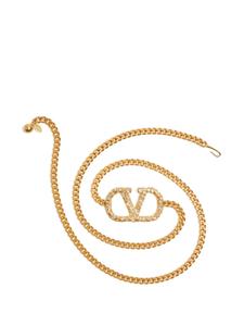 РЕМЕНЬ-ЦЕПОЧКА VLOGO SIGNATURE С КРИСТАЛЛАМИ Valentino Garavani, золотой
