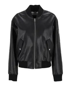 Куртка из искусственной кожи бежевого цвета Calvin Klein Jeans, черный