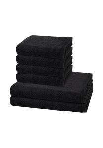 Набор полотенец Cawö Pure, 6 штук, черный