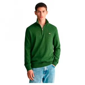 Свитер Gant Flamme half zip, зеленый