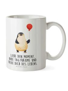 Детская кружка с воздушным шаром в виде пингвина и надписью белого цвета Mr. & Mrs. Panda