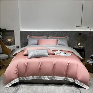 ZOCWJK Комплект постельного белья из хлопка с вышивкой 400TC Pink