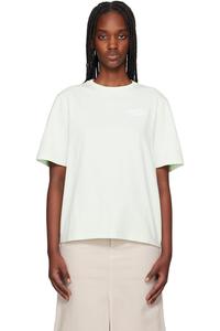 Футболка Comfort с надписью от руки Maison Kitsuné Maison Kitsuné, цвет mint ice