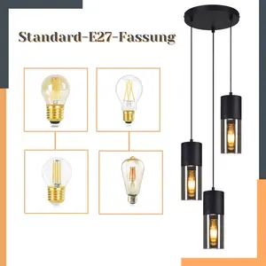 Подвесной светильник ZMH, черный