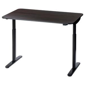 Стол для сидения/стоя BOLLSIDAN IKEA, 120x70 см, цвет walnut effect/black