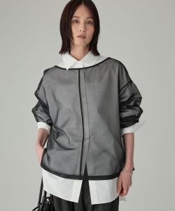 Прозрачная блузка из органзы Babylone, цвет Black 19