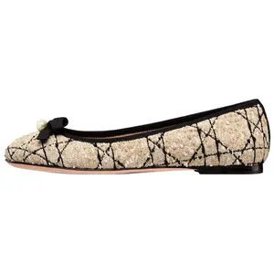 DIOR Повседневные однобортные туфли Tribales, женские, бежевые