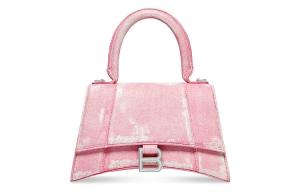 Часовая овчинная сумка через плечо, кросс-боди, дамская сумочка-труба розовый Balenciaga