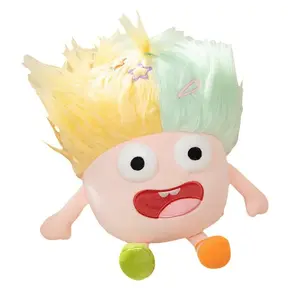 Милый плюшевый мультяшный кукольный персонаж с забавным косым взглядом, высота 25см/35см MLING, желтый