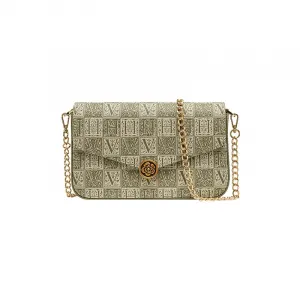 Кроссбод из ПВХ маленький женский зеленый VANESSA HOGAN, серый