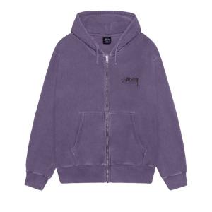 Худи Stussy Modern Age Zip Hoodie Pigment Dyed, Grape