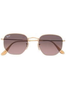 Ray-Ban солнцезащитные очки в шестиугольной оправе, золотой