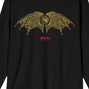 Мужская футболка с длинными рукавами House of the Dragon Wings Licensed Character