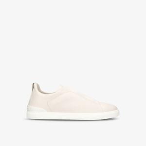 Кожаные низкие кроссовки x3 stitch Ermenegildo Zegna, белый