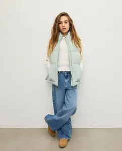 Однотонный жилет оверсайз с подкладкой для девочек Kids El Corte Inglés, нежно-голубой