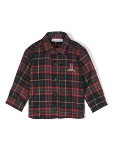 Клетчатая рубашка с нашивкой-логотипом Patachou, синий