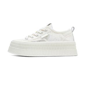 Кроссовки JEEP SPIRIT Skateboarding Shoes Women's Low-top, черный/белый