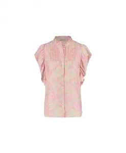 Блузка с объемными рукавами бабочками Fabienne Chapot, розовый