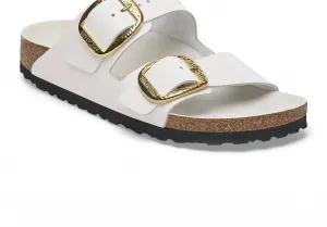 Женские сандалии Arizona Big Buckle Sandal в цвете «античный белый» Birkenstock