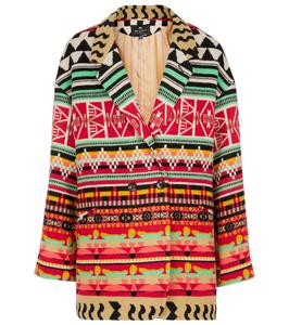 Жаккардовый пиджак из смесовой шерсти Etro, Rosso