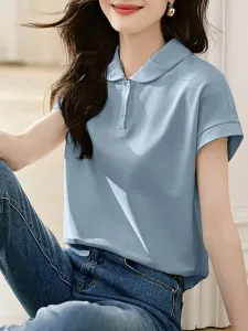 Элегантная рубашка с воротником Doux Belle, цвет Blue