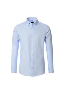 Мужская деловая рубашка однотонного современного кроя Venti, голубой