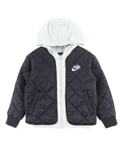 Детская верхняя одежда (105-120 см): флисовая стеганая куртка с капюшоном NIKE NKN.
