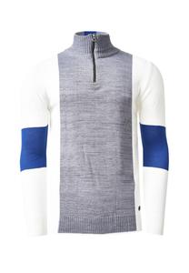 Пуловер с удобной полумолнией RUSTY NEAL, серый