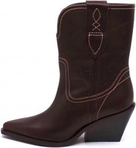 Женские ковбойские сапоги keleimusi с контрастным дизайном, пушистые, средней высоты, с искусственным мехом, западного стиля, на короткой носке, без шнуровки, Brown