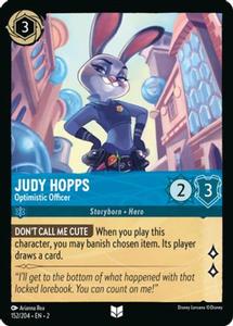 Карточная игра Judy Hopps - Optimistic Officer (152/204) - Rise of the Floodborn