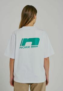 Футболка NORR SANDA, White W. Green Print/White