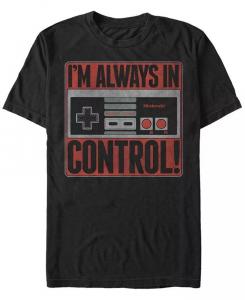 Футболка с коротким рукавом для мужского контроллера NES Nintendo I'M Always In Control Fifth Sun, черный