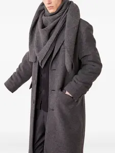 Шерстяной треугольный шарф Officine Generale, серый