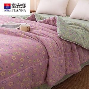 Fuanna Одеяло летнее односпальное 150х200 см, хлопковый батист, вес 1,5 кг, рисунок снежинки