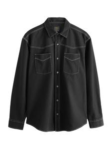 Рубашка на пуговицах классического кроя Next, черный