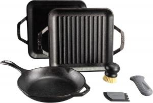 Набор посуды Lodge Chef Gourmet Set с аксессуарами, 3 шт, цвет Black
