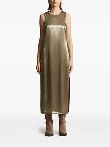 Платье миди с декоративными разрезами по бокам Peserico, золотой