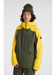 Куртка для горных лыж/сноуборда "Diabase" цвета хаки/желтый O'Neill