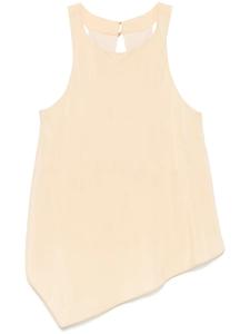 Асимметричная блузка Patrizia Pepe, нейтральный