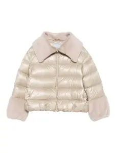 Куртка с отделкой из искусственного меха Herno Kids, нейтральный